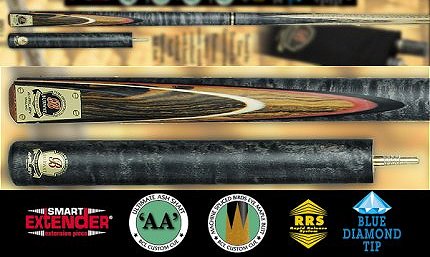 Burwat Bocote Front-spliced 3/4 Snooker Cue (Ref SS-RBG-1)