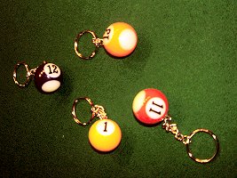 Pool Ball Keyrings