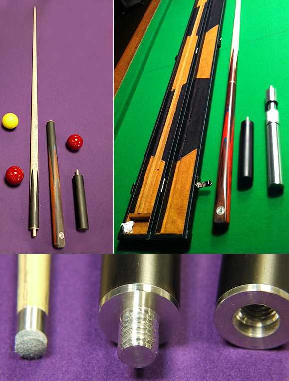 SP50  - Sam Leisure Britannia Red and Blue Spliced 3/4 Cue
